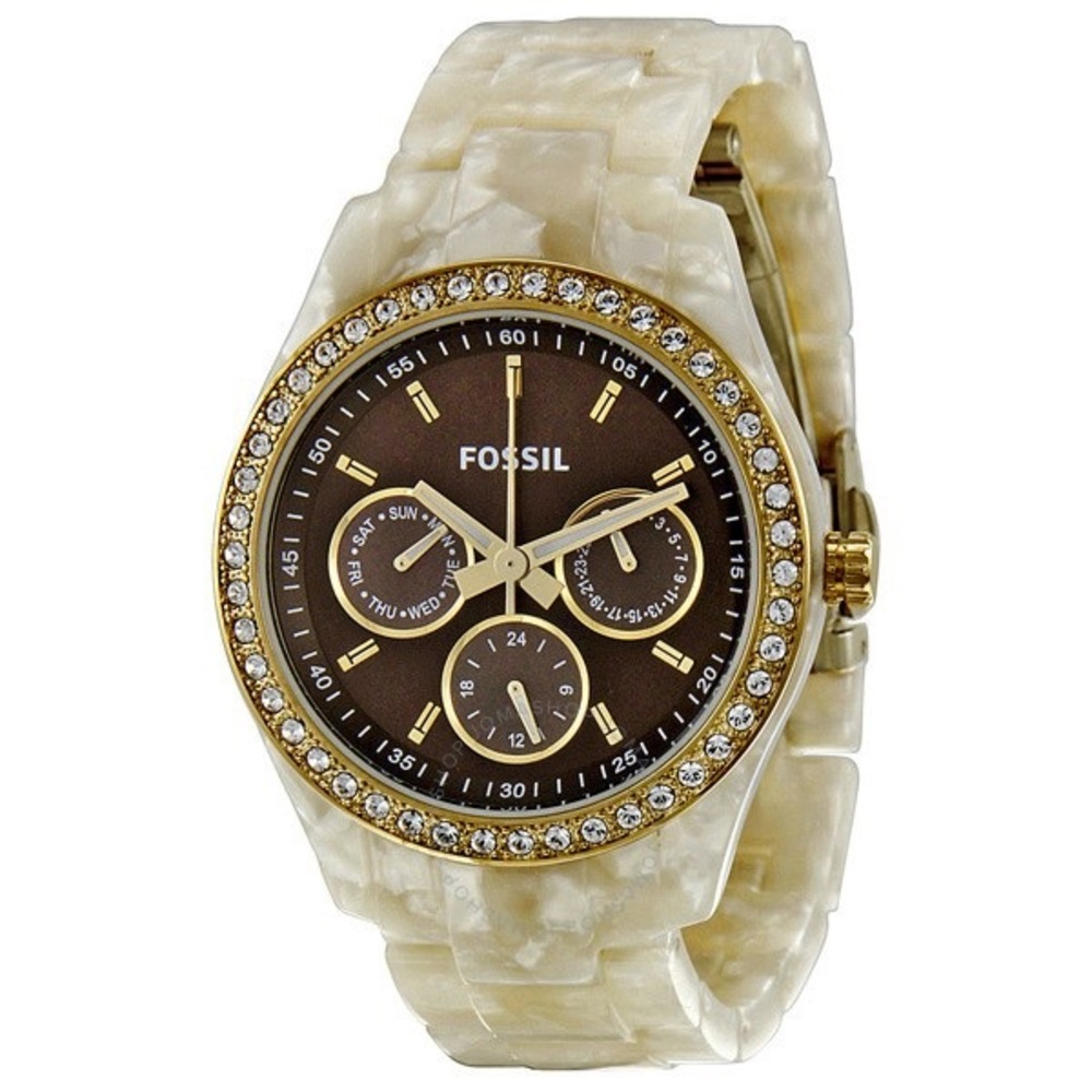 Fossil Stella Multifunction Brown Ladies Watch